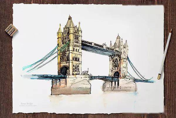 世界最著名的40个建筑画成水彩手绘漂亮极了