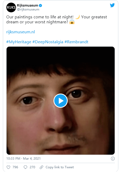 当社交媒体用户忙着使用deep nostalgia"复活"照片时,myheritage也