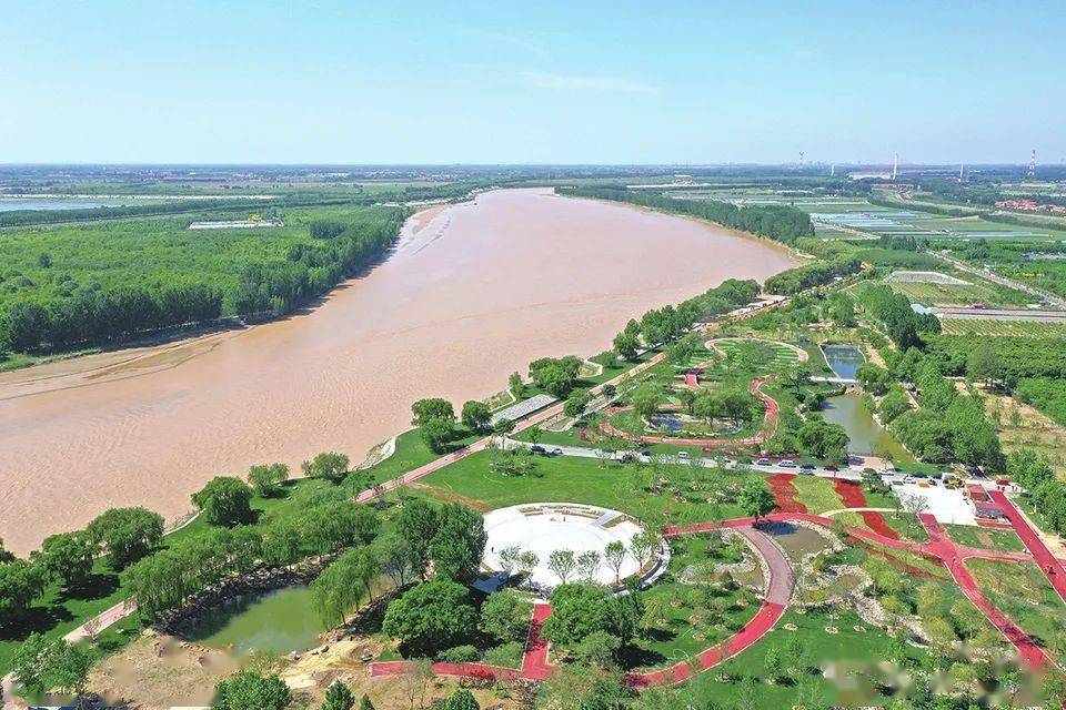 纵览黄河山东段全貌万里黄河从菏泽进入齐鲁大地
