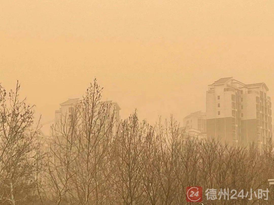沙尘暴主力移出德州寒潮蓝色预警信号生效中明晨最低气温仅1
