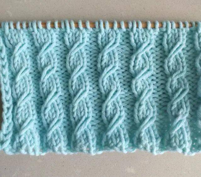 毛衣织麻花不用扭,这种平面麻花很不错