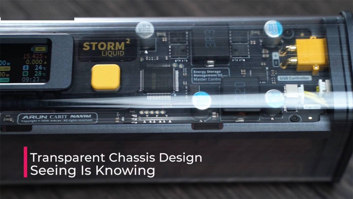 极客风移动电源storm 2 海外众筹成功 透明外壳 mah 产品
