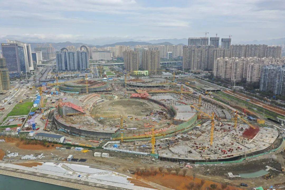 最新进展实拍瓯海奥体中心初具雏形今年4月底主体结构封顶