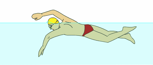 游泳卡通gif图片