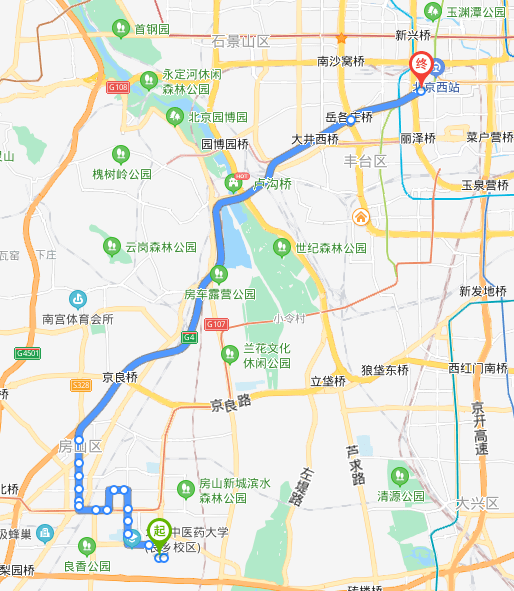 途经丰台的这两条公交线路增设中途站位互相转告