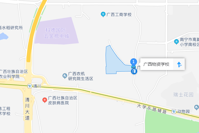 广西工业技师学院地图图片