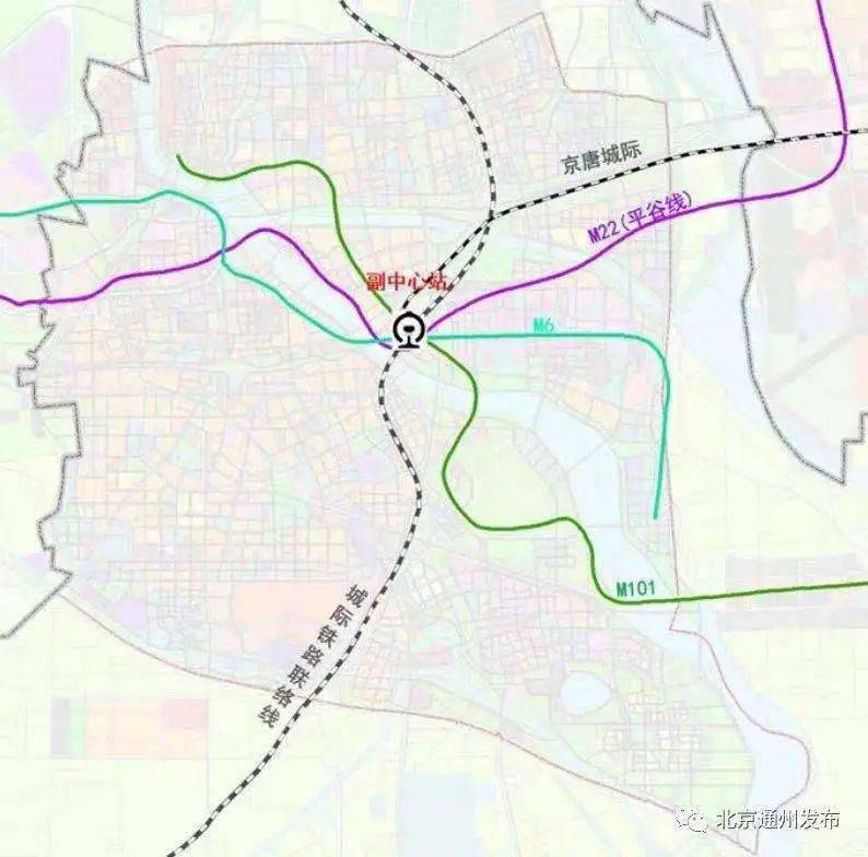 北京城市副中心站综合交通枢纽03线路西起垡头组团五方桥东站,东至