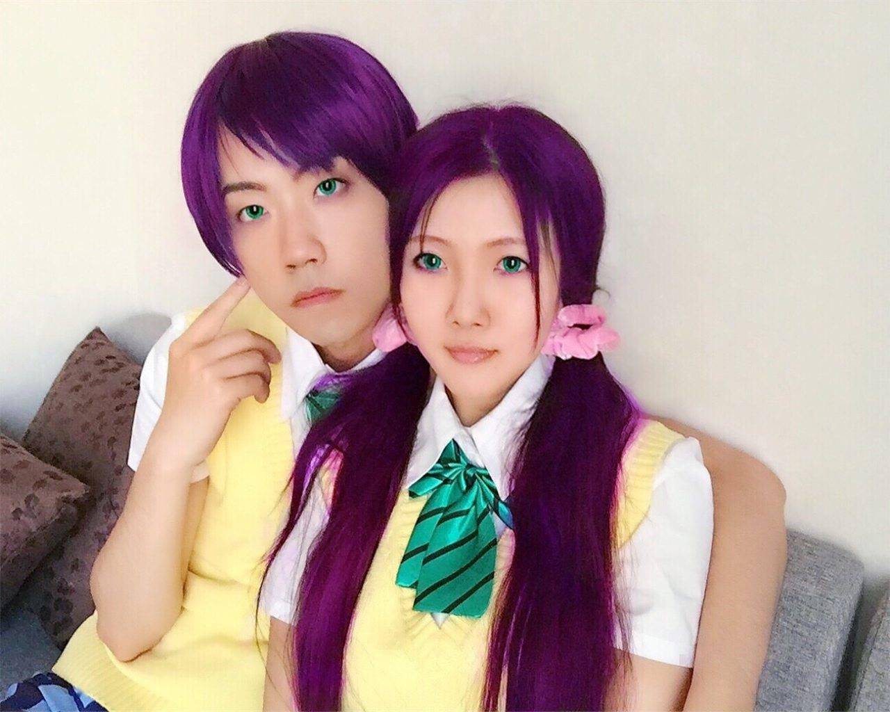 lovelive希魔情侣性转cosplay