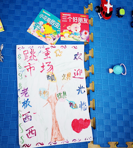 家长和小朋友们一起设计的店铺招牌,吸引了很多小客人哦独一无二的