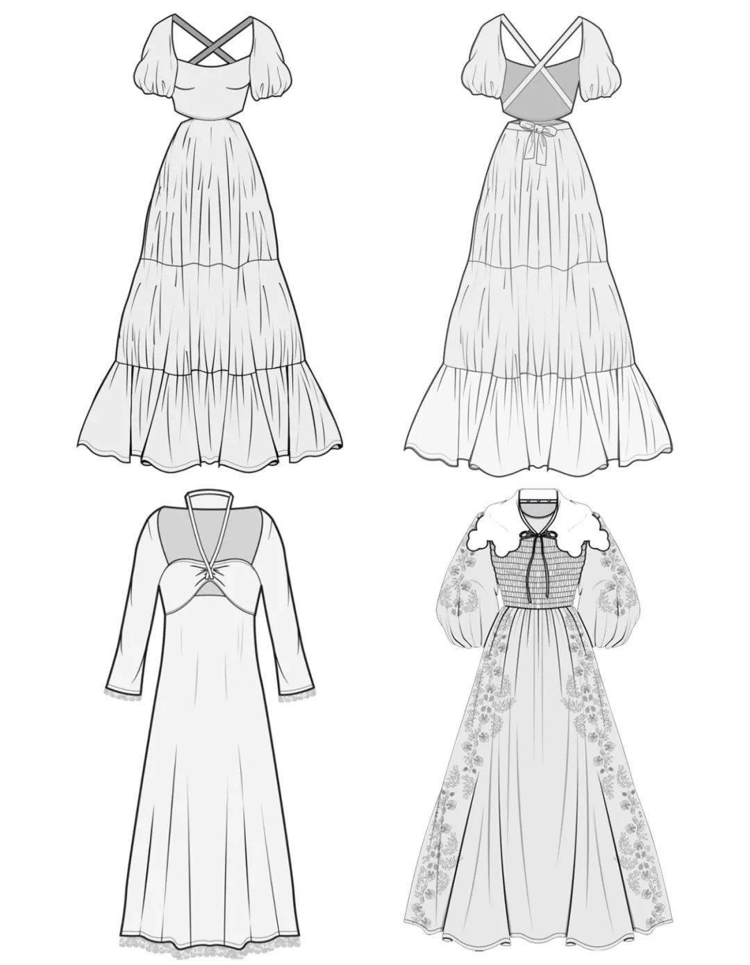 休闲时装,连衣裙款式图分享_cfwscb