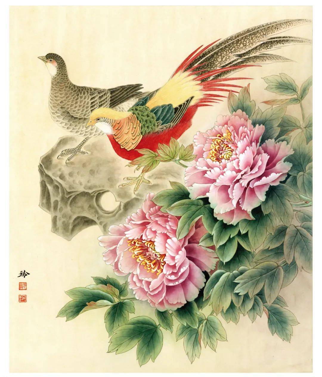 郑玲玲工笔牡丹锦色花开绘制步骤