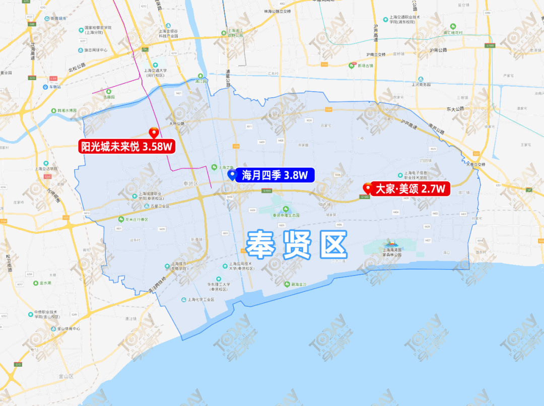 上海3月房價地圖出爐