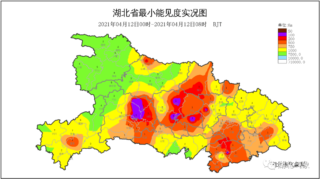 荊門,天門,咸寧等地今天早上多地能見度很差咸寧的崇陽,通城還下了