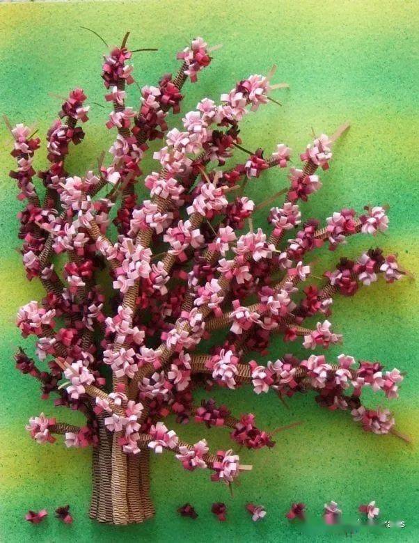 国外优秀衍纸作品衍纸树主题作品