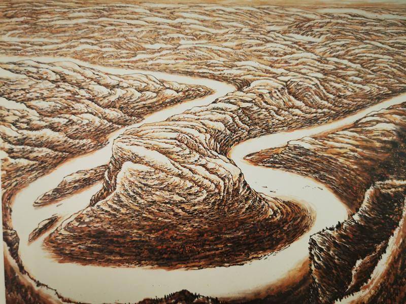 "陕西国画院黄河主题中国画作品巡展"亮相甘肃美术馆