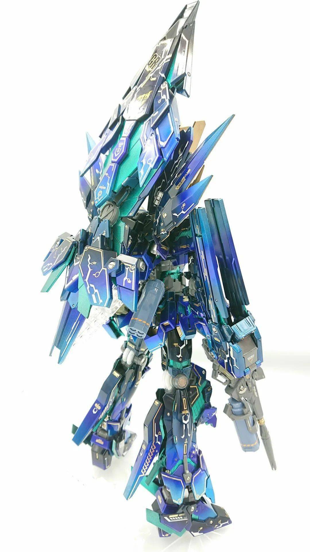 mg报丧女妖改色蓝紫渐变配金色贴纸很炫酷