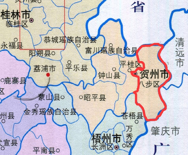 广西周边省份地图图片