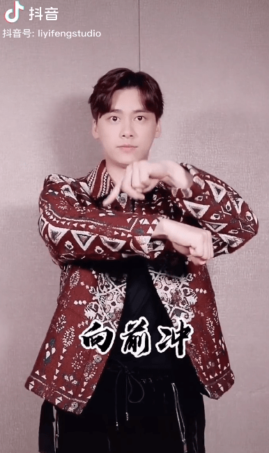 李易峰发起《号手就位》手势舞挑战 呆萌李喵喵变身一本正经的跳舞