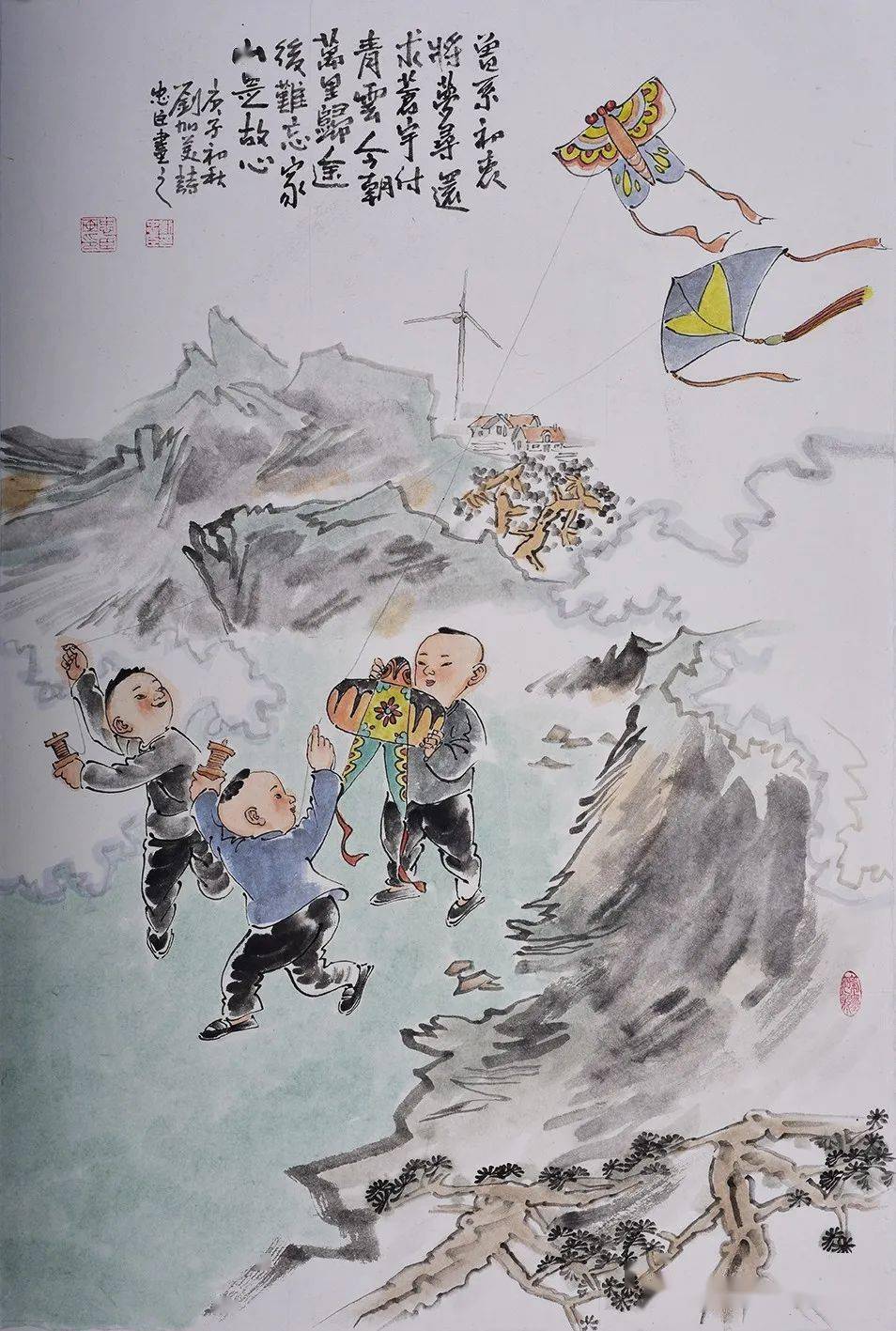 诗配画·2 ▎鸢都之邀——国际诗书画风筝文化主题展