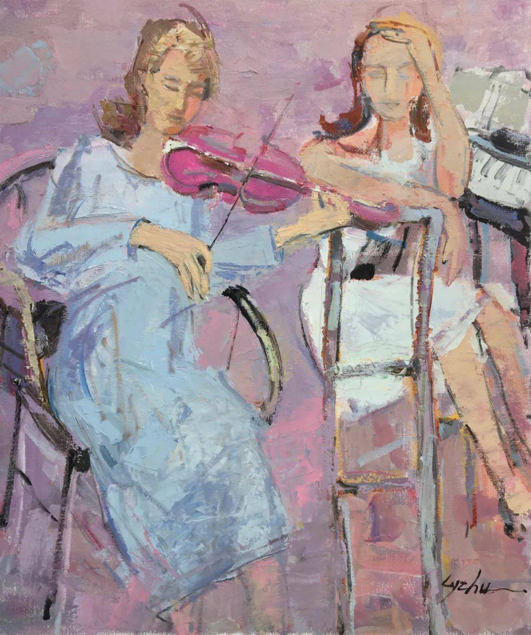 自然题材油画作品 职业艺术家,旅美画家.