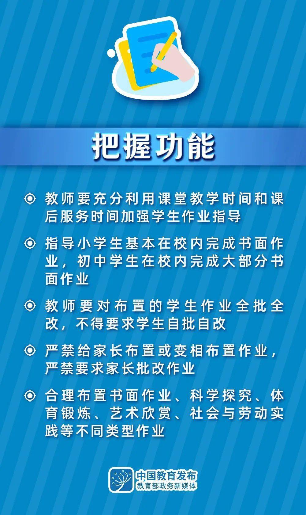 事关中小学生作业 教育部最新要求来了 辅导 恒艾教育