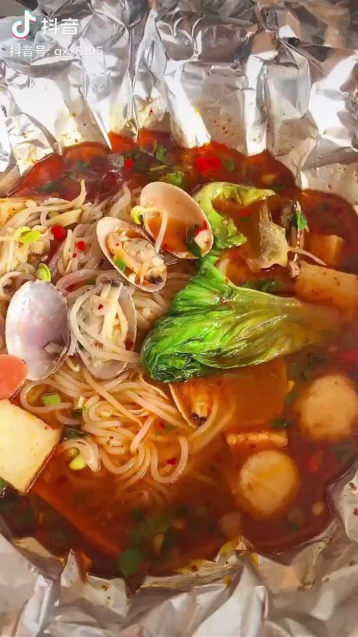 浪吃500斤特色锡纸花甲粉四种口味配方配料全部教授欢迎加入学习锡纸