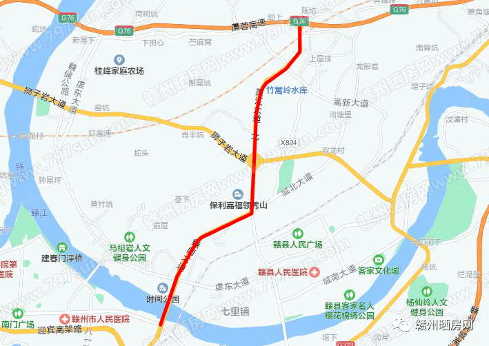 赣州高架桥总路线图图片