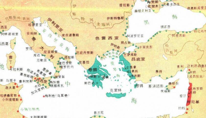 斯巴达雅典地图图片