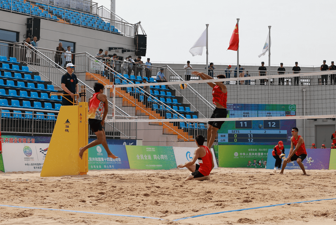 十四运沙排测试赛大荔准备好了