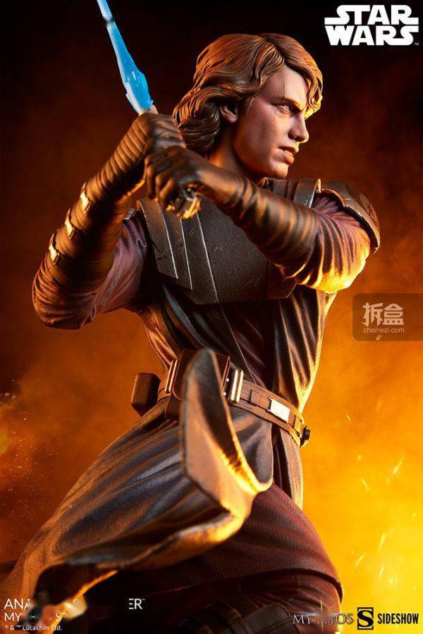 sideshow 星球大战 anakin skywalker 安纳金 天行者 雕像_宝丽石
