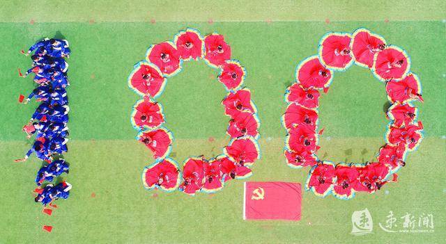 我与党旗合张影95