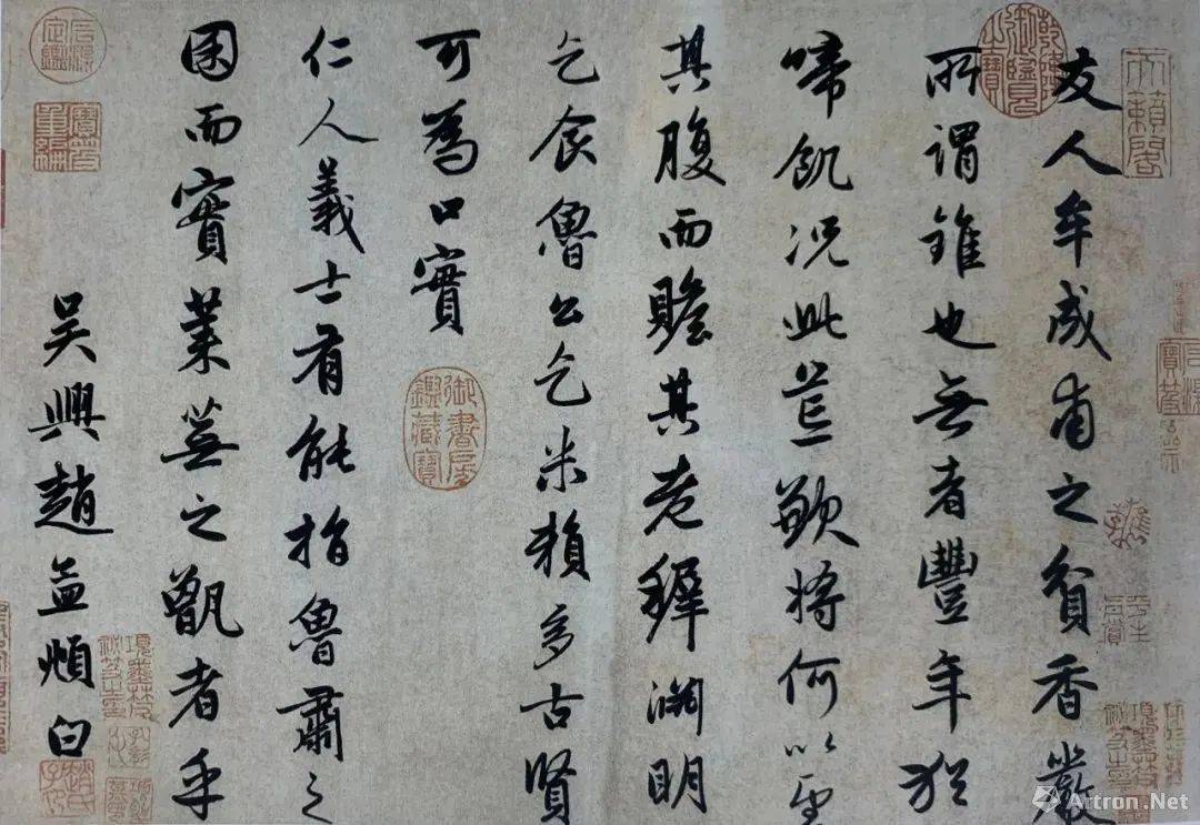 比赵孟頫年长8岁,和钱选也是好朋友,他们都是当时重要的学者和书法家