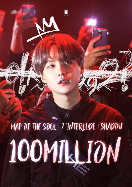 [星闻]防弹少年团闵玧其《shadow》mv点击量突破1亿次,"总计32支".