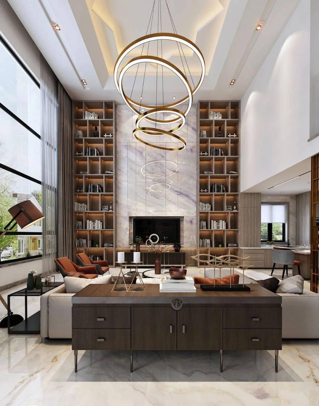 挑高客厅的装修细节