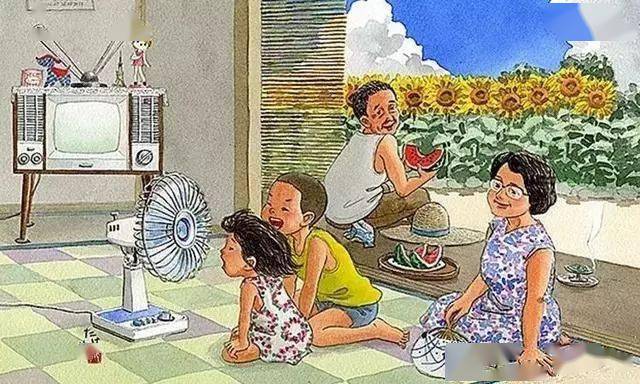 张嘴的"啊"也成了坐在风扇前,最凉爽的事情便是那年夏天,没有空调,那