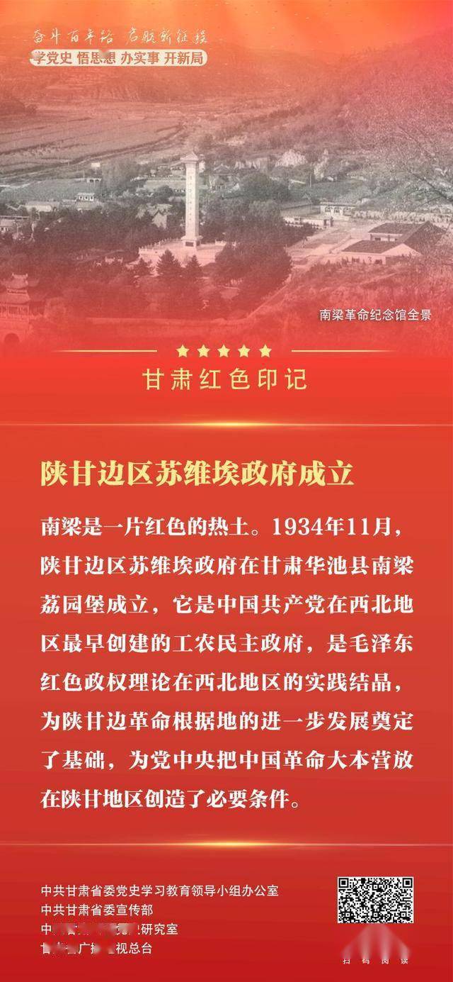 微海报|甘肃红色印记:陕甘边区苏维埃政府成立