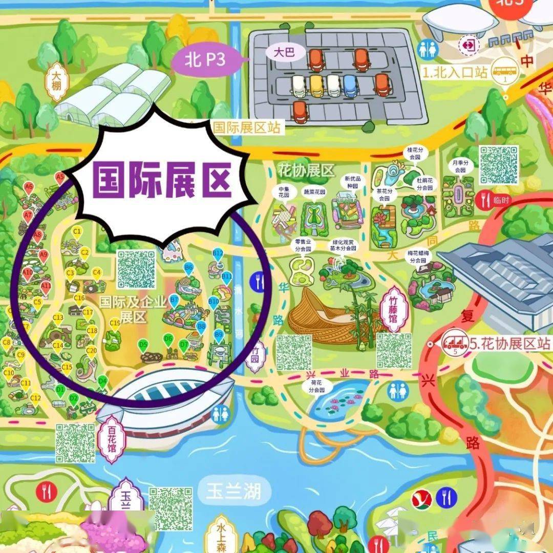 蚌埠花博园地图图片