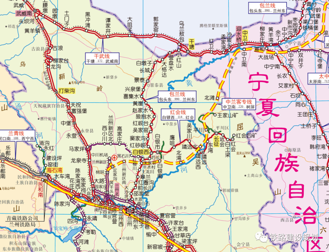 中兰高铁线路图图片