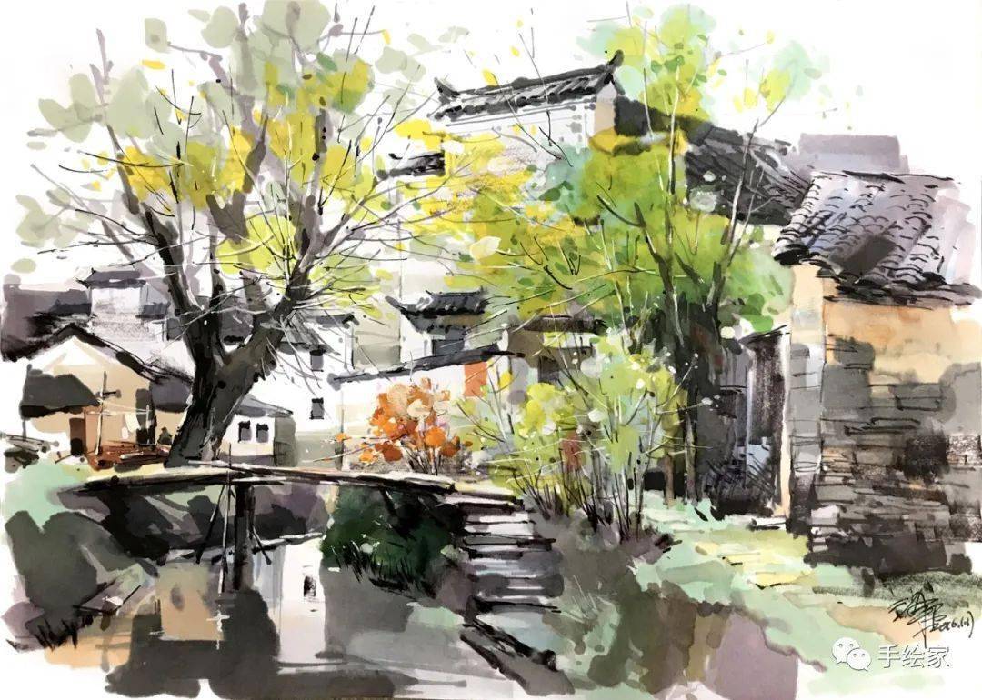 【建筑风景写生】作品欣赏有人曾拿沙沛老师和国内其他顶级手绘表现