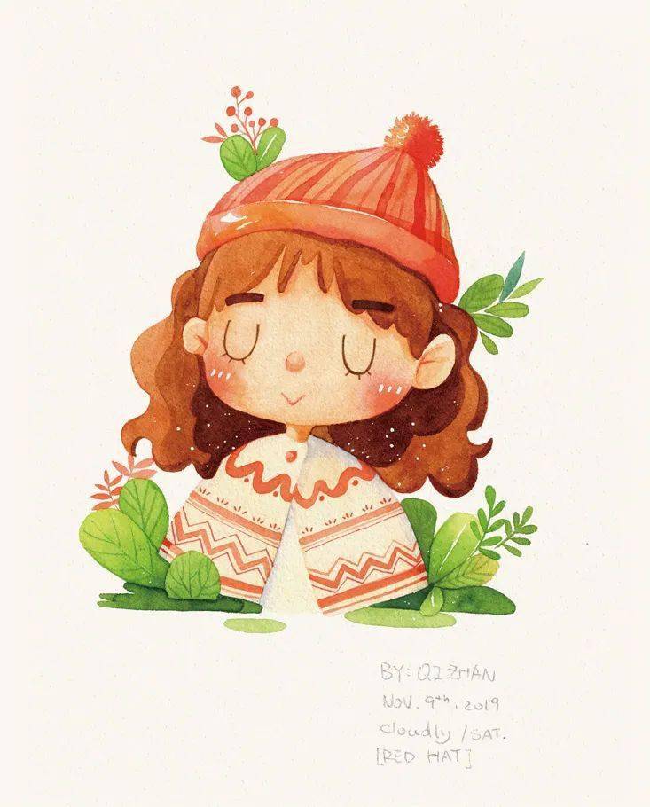 小可爱都这样画画!用软萌水彩治愈你的少女心_插画
