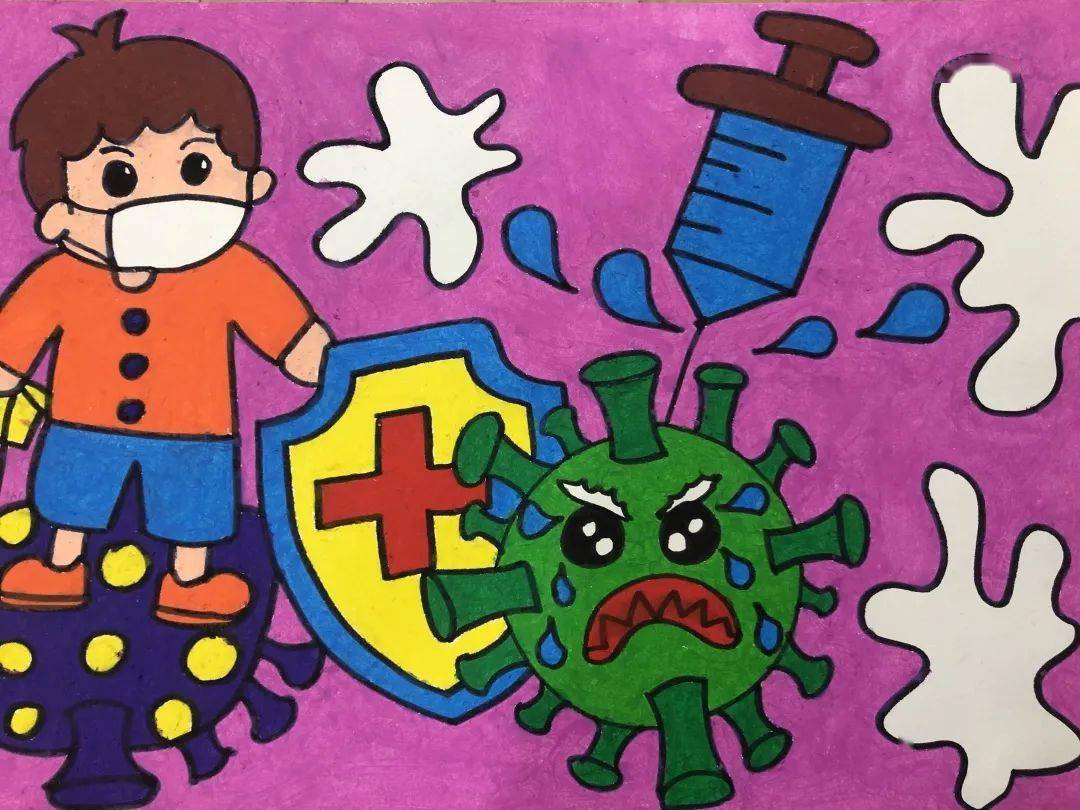疫苗接种儿童简笔画图片