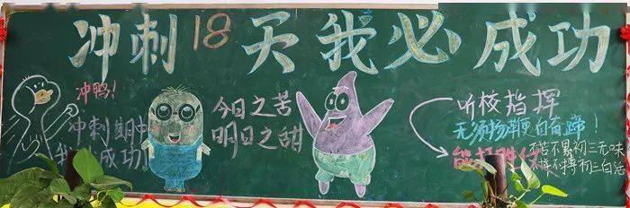 中考快讯丨秣马厉兵迎中考枕戈待旦创佳绩中考倒计时黑板报来袭