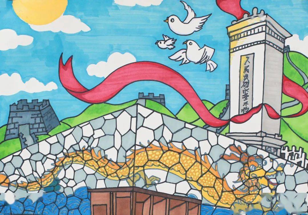 建党100周年绘画一等奖作品漫画建党100周年的优秀绘画作品图片