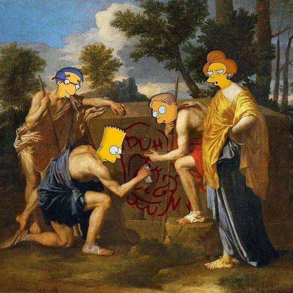 fine art simpsons通过名画和辛普森一家人物的搞笑混搭,创造出既古典