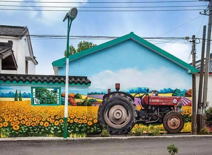 团团心中的乡村乡村越发韵味独特当彩绘墙遇上了美丽乡村一画一世界一
