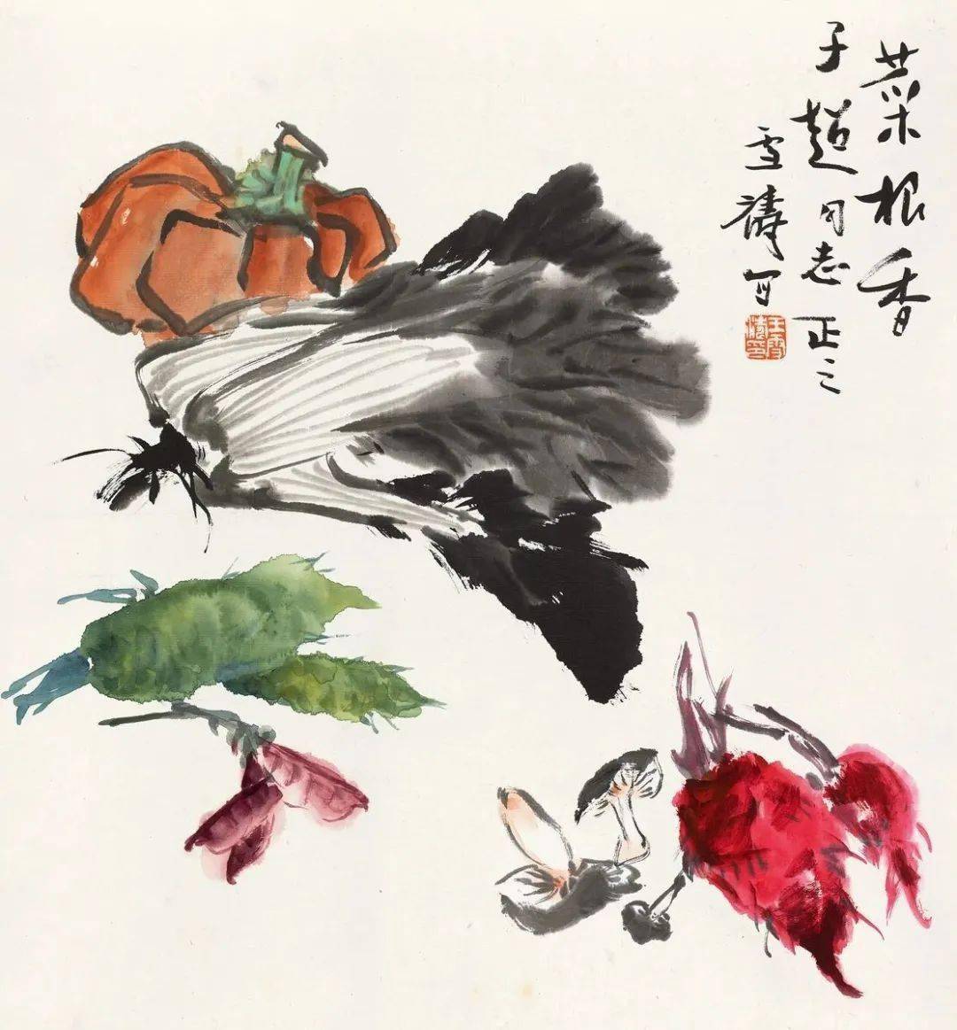 王雪涛画小品回味无穷勾人食欲