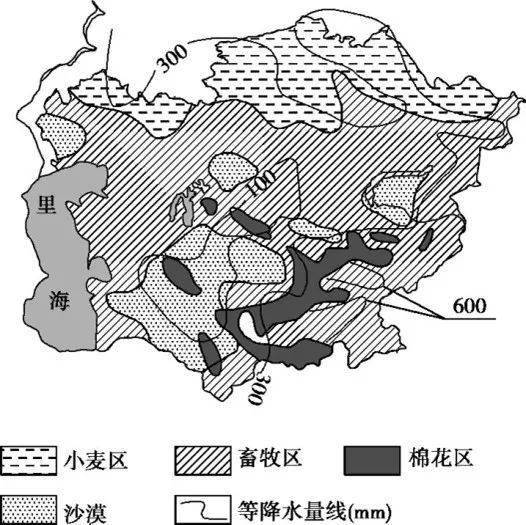 中亚耕地分布图图片