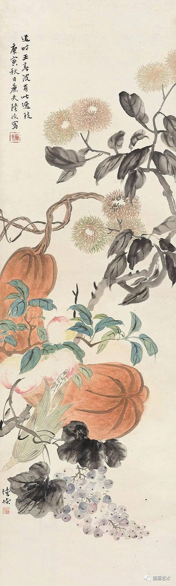 清末民初 陆恢 蔬果作品欣赏