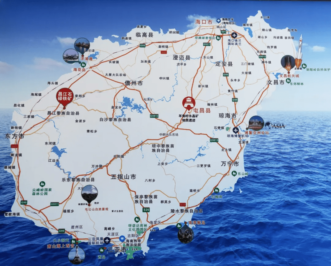 海南分界线地图图片