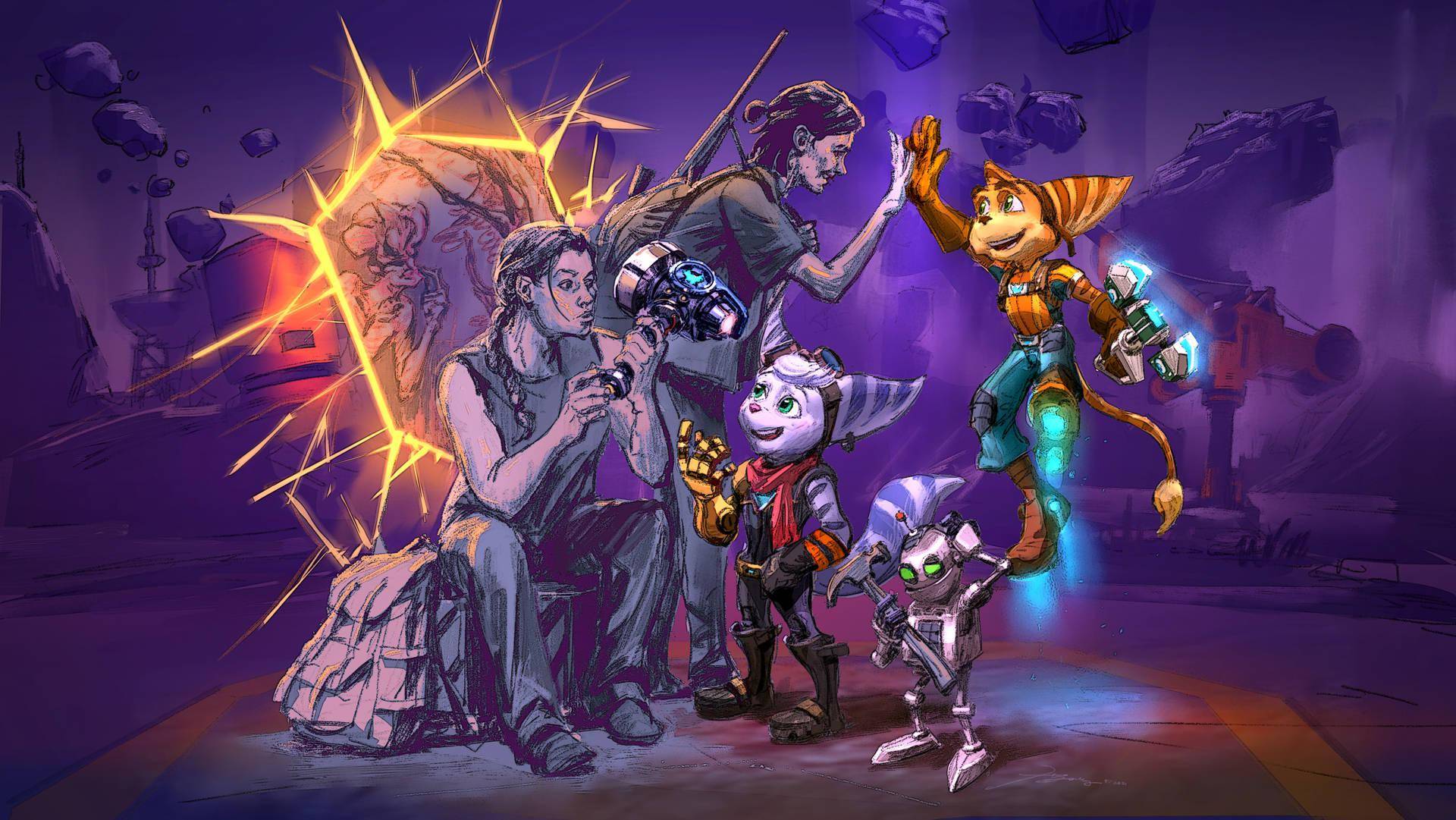 顽皮狗庆贺《瑞奇与叮当:时空跳转》发售